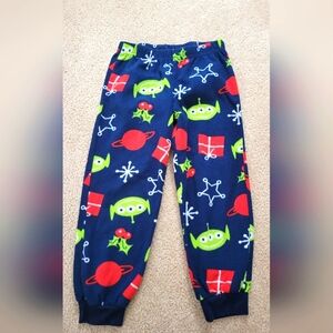 Toy Story Pizza Planet Alien Christmas theme pj bottoms kids size 6 Preowned